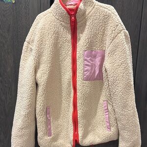 Cozy Cream and Pink Kids Jacket